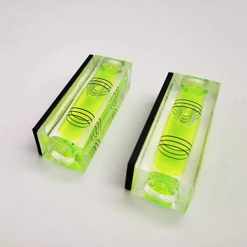 Magnetic Mini Bubble Level Tool Set 2 Inch Pocket Level With Three Line Grid High Precision Square Scope Dual Pack