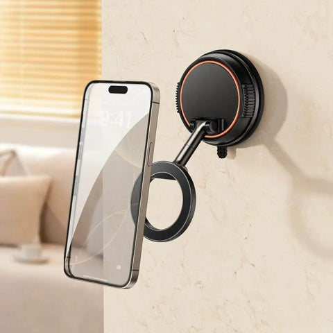 Magnetic Phone Mount With Vacuum Suction Cup For Shower Mirror Car Dashboard And Gym Use Hands Free Magnetic Holder