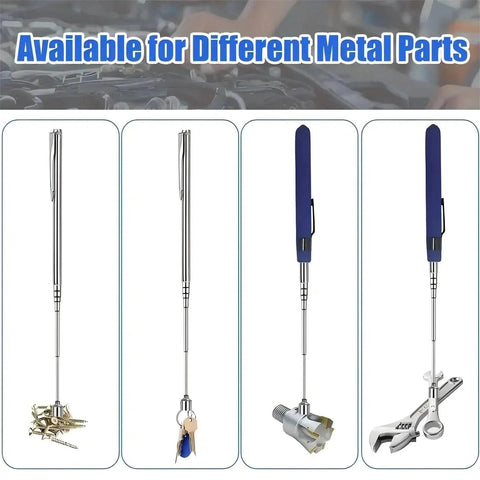 Telescoping Magnetic Pickup Tool 2 Pack With 8Lb And 2Lb Magnets For Mechanics And Car Tools Extendable Grabber