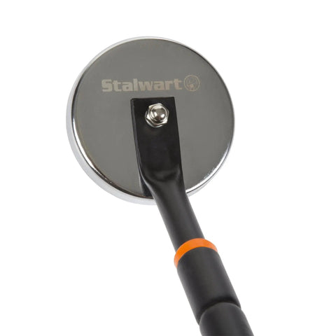 Close-up of the head of an extendable 40 inch magnetic pickup tool with a 50 lb pull for metal debris retrieval