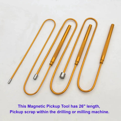 Flexible Magnetic Pickup Tool Set Three Pack With 26 Inch Bendable Extension And Three Magnet Sizes 4mm 7mm And 11mm