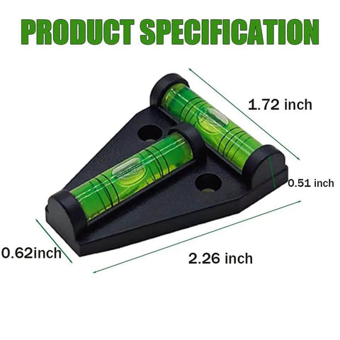 2 Pack Magnetic T Type RV Levelers With Precision Bubble Level For Exterior Leveling And Stabilization, Acrylic Base Attaches To Iron Surfaces, Easy Campers And Trailers Leveling Tools dimensions