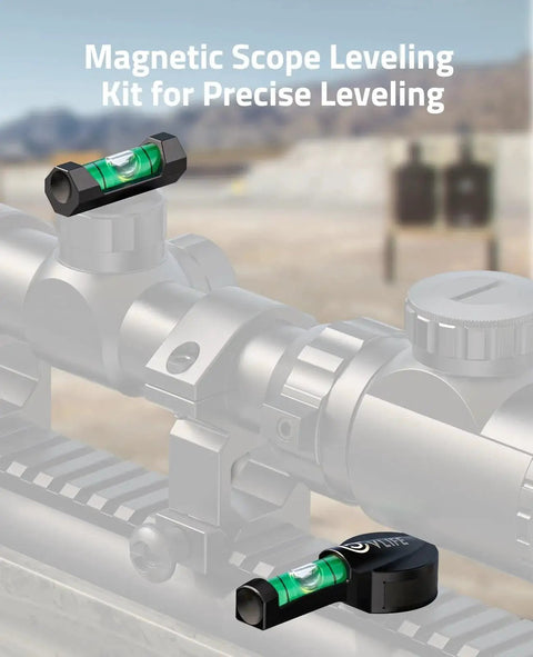 Magnetic Scope Leveling Kit With High Visibility Bubble Level For Precise Optics Alignment And Rock Solid Mounting On Iron Surfaces Built With A Heavy Duty Metal Structure For Long Lasting Field Use Cvlife installed on scope.