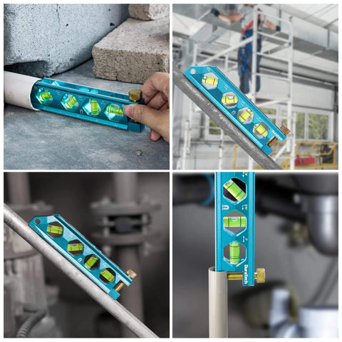 Magnetic 6.25 Inch Torpedo Level With 0 Degree 30 Degree 45 Degree 90 Degree Bubbles V Groove used on pipes and metal surfaces