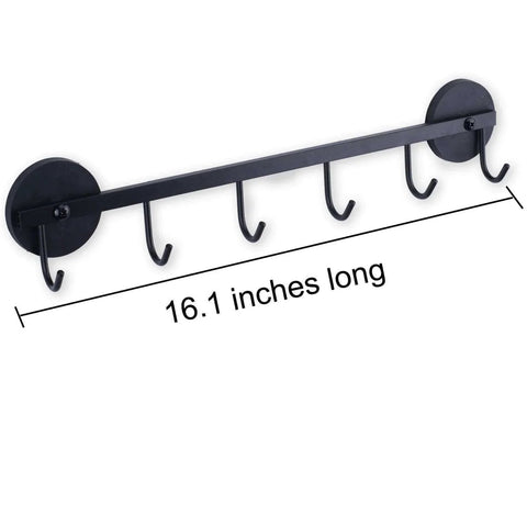 6 Hooks Magnetic Utensil Holder Untensil Rack Tool Hanger Organizer for Refrigerator, Metal Cabinet, Metal Stove, Grill, BBQ shown