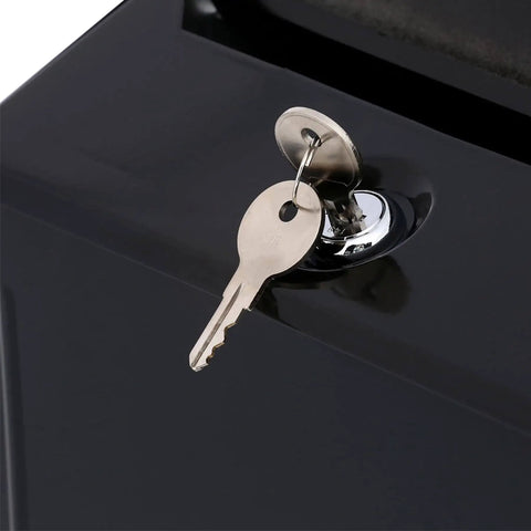 Sturdy replacement lock kit with included keys for securing mailboxes or tool boxes, featuring five throw latches, easy installation.