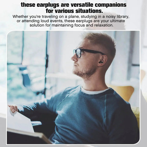 Man using 200 Pairs Silicone Ear Plugs Soft Reusable Waterproof Ear Plugs For Sleeping Noise Reduction Swimming Hearing Protection