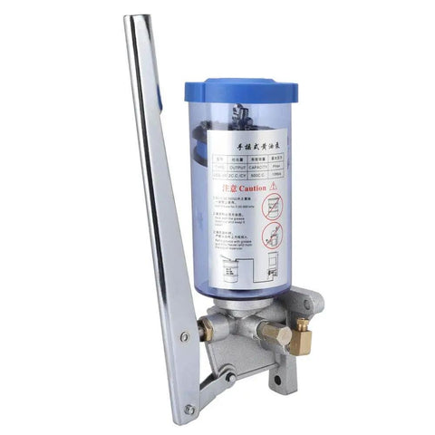 Manual Grease Pump Lubricator For CNC Machine Tools Hand Crank 6mm Outlet 500cc Capacity Cast Aluminum Body