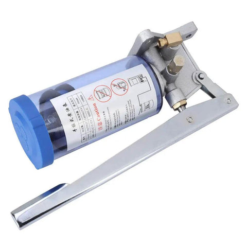 Manual Grease Pump LSG05 Hand Operated Lubricator, 6mm Outlet, 500cc Capacity, Aluminum Alloy Construction, visible handle