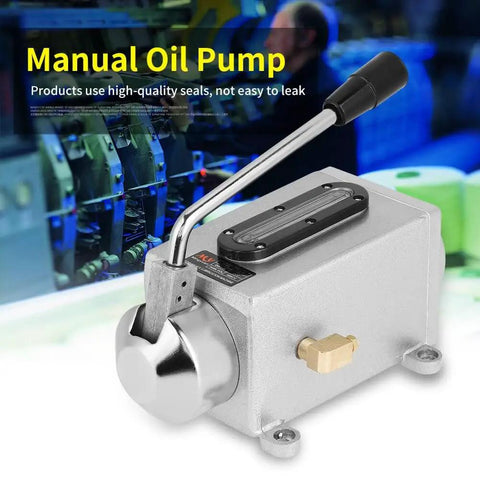 Heavy Duty Lubricating Oil Pump For Lathe And Milling Machines Double Port Manual Oil Oiler With Metal Body Leak Proof Seals Easy Hand Pump Action