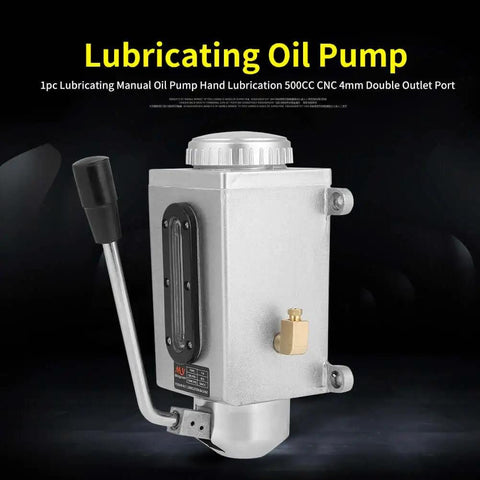 Heavy Duty Lubricating Oil Pump For Lathe And Milling Machines Double Port Manual Oil Oiler With Metal Body Leak Proof Seals