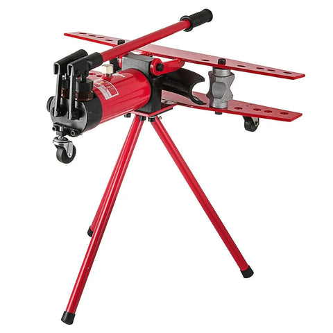 Manual Hydraulic Pipe Bender And Tube Bending Machine For One Half To Two Inch Tubes With Dies Economical Portable Crimping Tool.