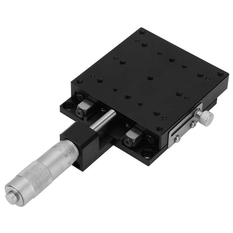 X Axis Manual Precision Linear Stage 80x80mm Micrometer Fine-Tuning Cross Roller Linear Stages Translation Displacement Platform