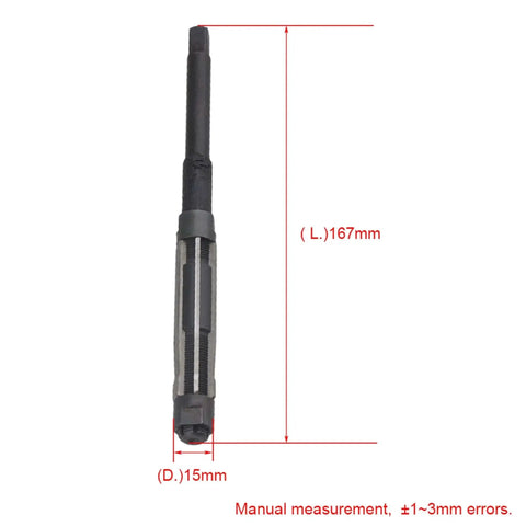 Pro Grade HSS Adjustable Manual Reamer Milling Tool With 15.25 To 17 Mm Diameter For Metalworking, side view, length 167mm