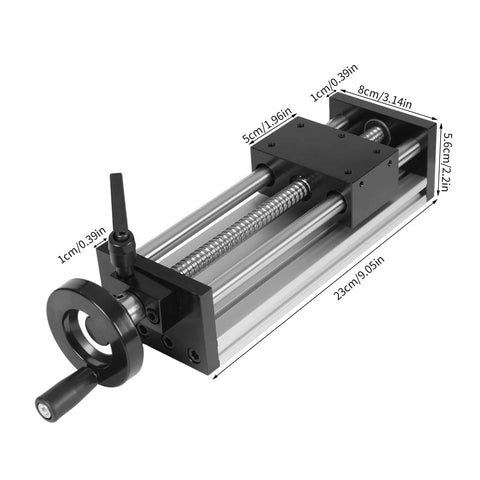 ✝️ 150mm Length Effective Travel Manual Sliding Table,Dual Optical Axis,Linear Rail Guide Ballscrew with Handle,Low Noise