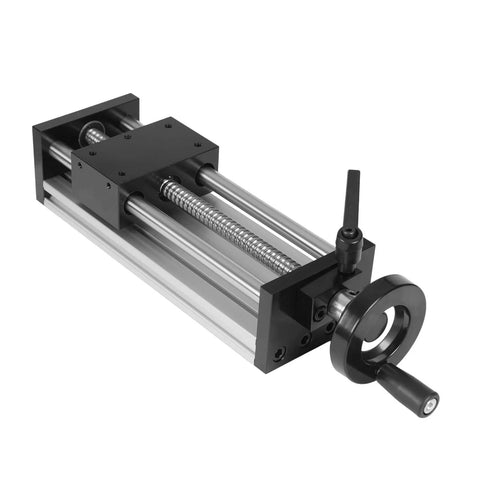 ✝️ 150mm Length Effective Travel Manual Sliding Table,Dual Optical Axis,Linear Rail Guide Ballscrew with Handle,Low Noise