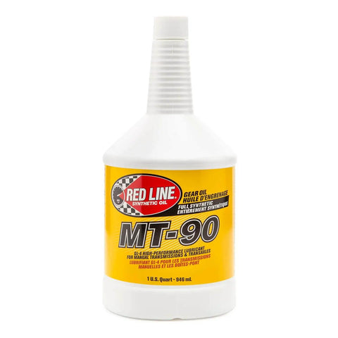 Bottle of Red Line MT 90 75W 90 GL 4 Manual Transmission And Transaxle Lubricant MTL Two Pack One Quart Each