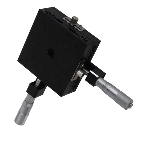 Manual XY Linear Stage,100mm Manual XY Sliding Table, Micrometer Trimming Platform for precision machining and equipment positioning