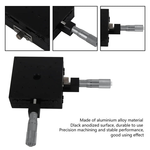 Manual XY Linear Stage,100mm Sliding Table, Micrometer Trimming Platform, precision machining, CNC axis motion, aluminum alloy