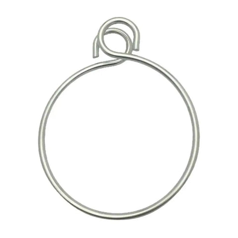 Front view of marine-grade stainless steel anchor ring replacement, round retrieval ring with small top loop.
