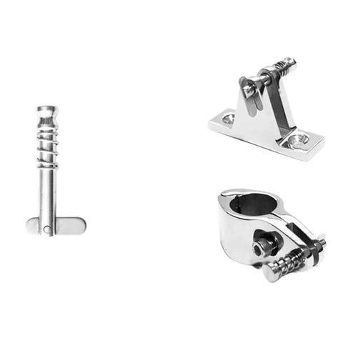 2pcs Boat Bimini quick-release pins, 1/4in (6mm), drop-cam with spring, marine-grade 316 stainless steel deck pins