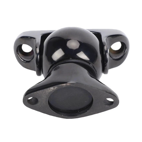 Luocute Marine Magnetic Door Stopper, black 316 stainless steel door catch with mounting flange and two screw holes