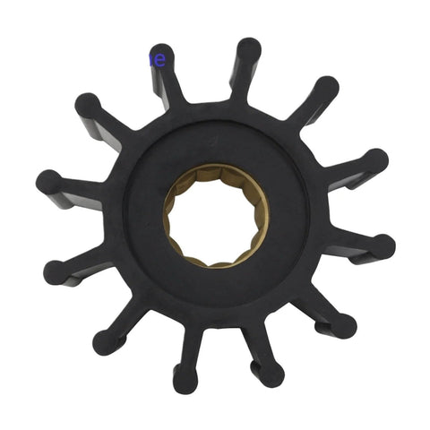 Marine impeller kit replacement compatible with Volvo Penta MD and TMD engines, featuring a brass insert and 12 blade rubber impeller.
