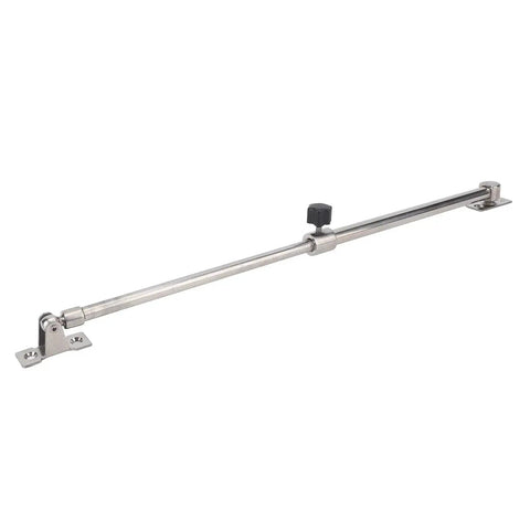 Side view of stainless steel boat hatch window adjuster, 248-432mm adjustable marine hatch support with mounting brackets