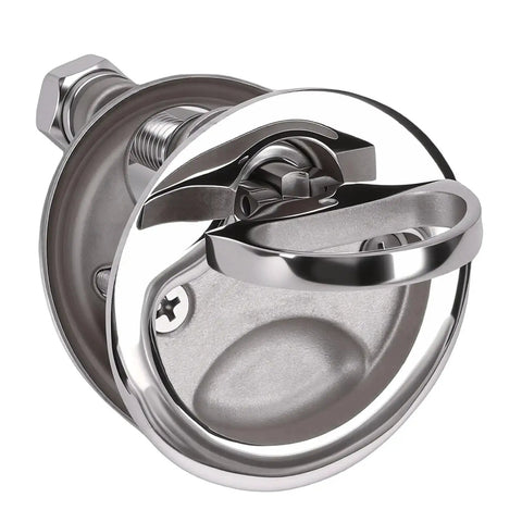 OPPWONG stainless steel boat cam latch with back plate and red dot indicator for 1/2–1 in door thickness
