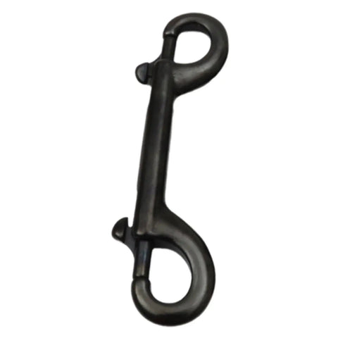 FytStycale 115mm black double-ended hook, marine-grade stainless steel for dog bucket and garage