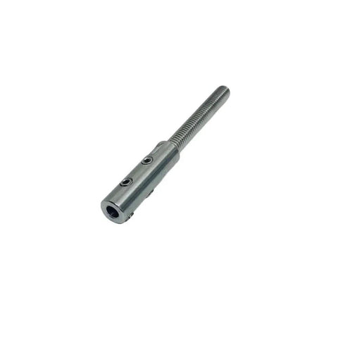 Marine Grade Threaded 3 8 16 Set Screw Stud For One Quarter Inch Stainless Wire, stainless steel view