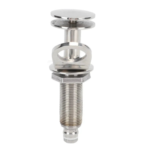 Marine mud-guard cleat, 304 stainless steel, retractable pop-out with threaded mounting bolt