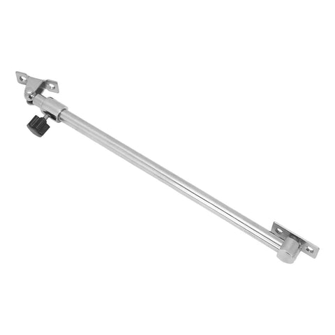 Side view of a 304 stainless steel telescoping boat/RV window door adjuster with mounting brackets; adjustable 299–534 mm.
