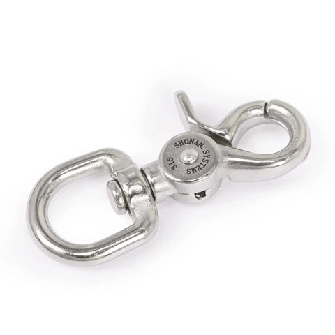 2.65 Inch Trigger Snap Hook Marine Grade Stainless Steel 316, swivel design, shown against a white background.