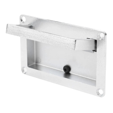 Recessed hatch pull handle, zinc alloy, silver finish, flush-mounted with folding lever