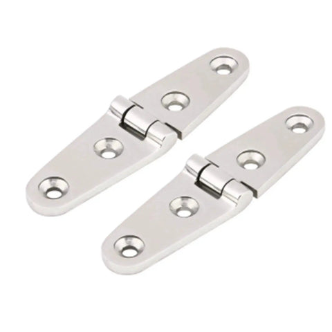 Marine hatch hinge pair, 316 stainless steel, mirror-polished finish