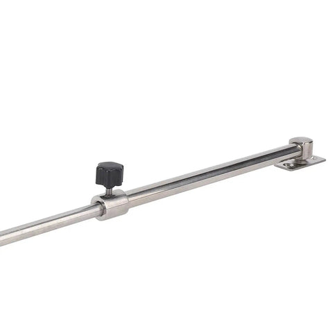 Boat hatch lid stay, stainless steel, adjustable 248–432 mm length with mounting bracket