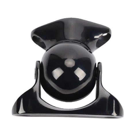 Luocute marine magnetic door stopper, black 316 stainless steel door catch with strong magnet, front view