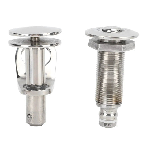 2-pack marine mud guard cleats, 304 stainless steel, retractable pop-out design with threaded mounting