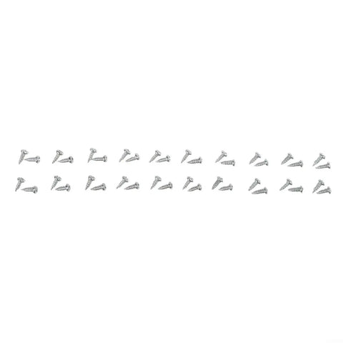 Row of 50 stainless steel marine-grade mounting screws for twist-lock fasteners