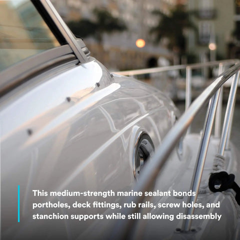 Marine Adhesive Sealant Fast Cure 4200 Semi Permanent Flexible Sealant For Boats And RVs on boat rail fitting