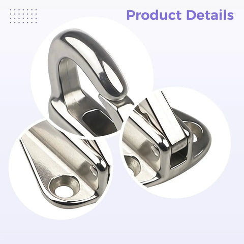 Six stainless steel marine-grade snap hooks, yacht hooks, 6-pack for secure attachments