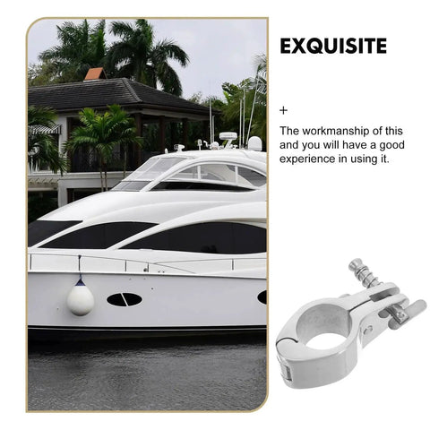 Jaw slide clamp for bimini canopy, marine-grade stainless steel, silver, 2-pack boat canopy hardware