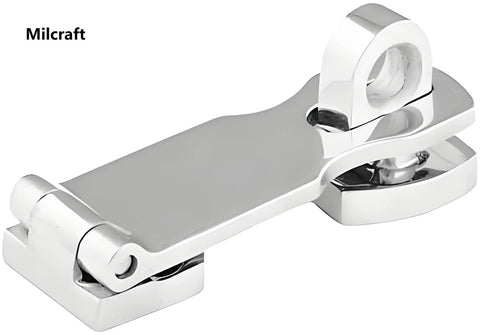 Marine Grade Stainless Steel Heavy Duty Door Hasp With Turning Padlock Eye Mount for Outdoor Doors featuring 316L steel