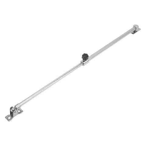 Keenso hatch adjuster rod, stainless steel telescoping 299–534 mm with locking knob and mounting brackets.