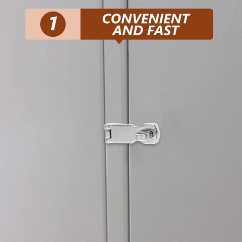 Marine-grade stainless steel boat door latch hasp with swivel padlock eye, 75x25mm, for marine and outdoor use