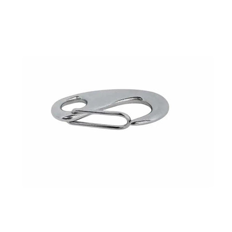 Marine Grade T316 stainless steel gate snap hook with round base, 3-3/4 in, Amazon brand.