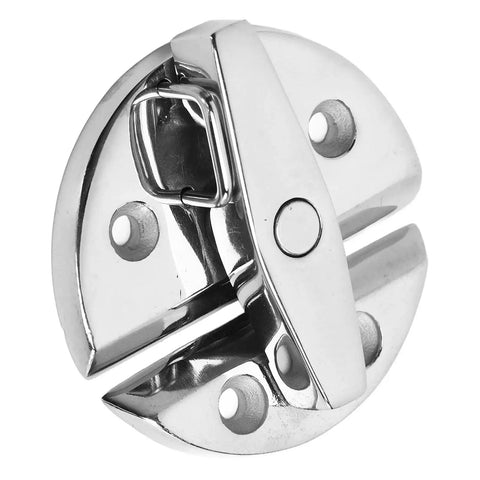 Close-up round twist latch, Amazon marine-grade stainless steel, mirror finish for boat hatches