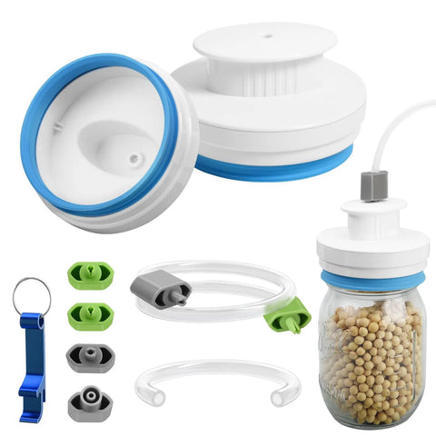 Mason jar sealer kit for FoodSaver vacuum sealers; regular and wide-mouth adapters, hoses, attachments, Amazon brand