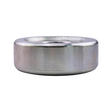 Side view of 28 mm mast guide roller bearing MG28MM-1 529.120.0001 replacement part for Moffett forklifts, metal structure